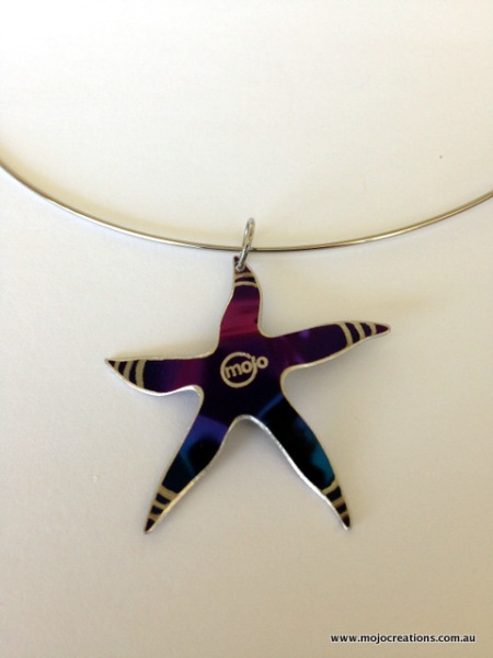 MojoCreations Starfish pendant (3) 3.5x3.5cm